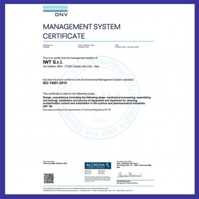 IWT proudly announces its ISO 14001:2015 certification!